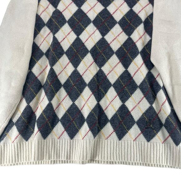 VTG Tommy Hilfiger Argyle Wool Blend Sweater Mens XXL Diamond Preppy Academia - Picture 5 of 13